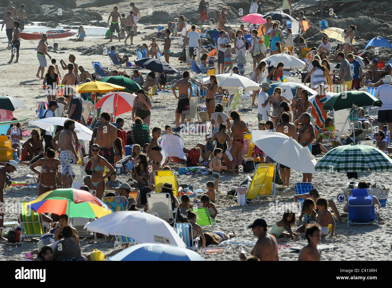 URUGUAY, Bad mit Meer und Strand La Barra Stockfoto