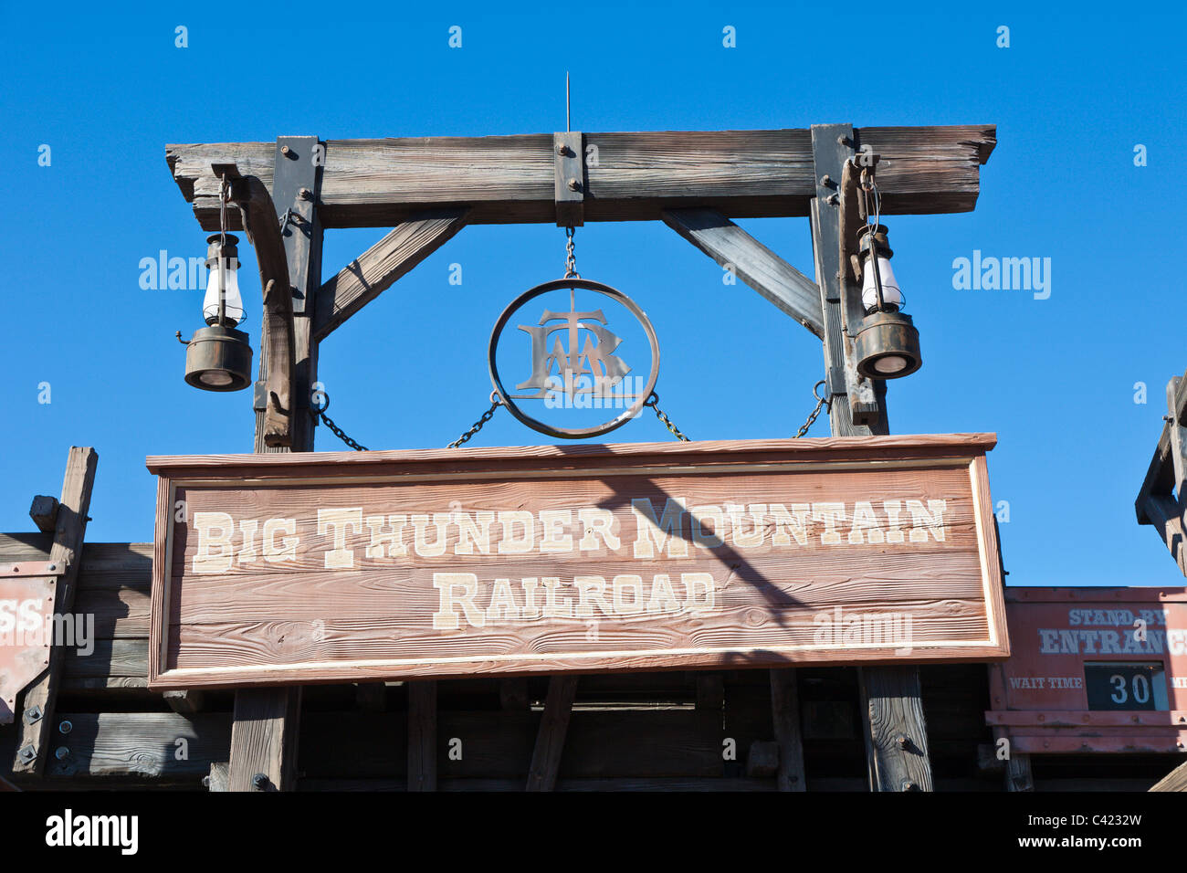 Big Thunder Mountain Railroad Achterbahnfahrt im Magic Kingdom in Disney World, Kissimmee, Florida Stockfoto