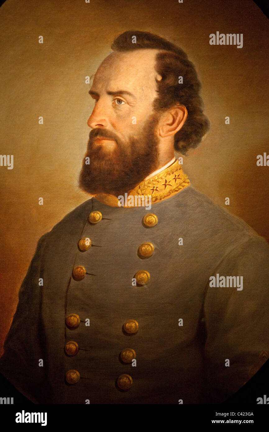 1864-Porträt von Thomas "Stonewall" Jackson von j.w. King, National Portrait Gallery, Washington DC Stockfoto