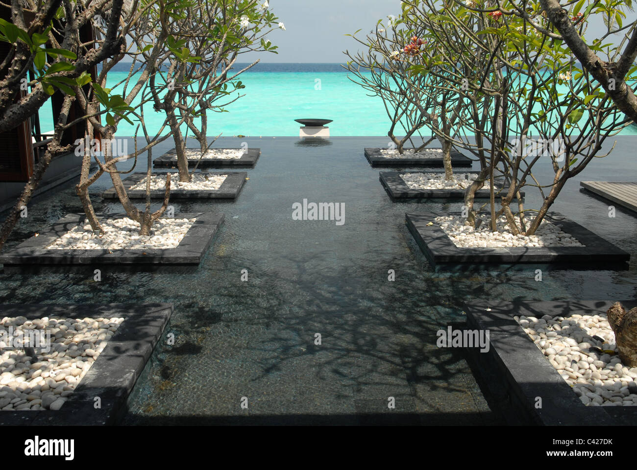 Reethi Rah, Luxus resort auf den Malediven, Indischer Ozean, stimmten die Top-Resort der Welt im Jahr 2007 Stockfoto