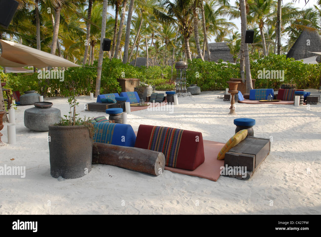 Reethi Rah, Luxus resort auf den Malediven, Indischer Ozean, stimmten die Top-Resort der Welt im Jahr 2007 Stockfoto