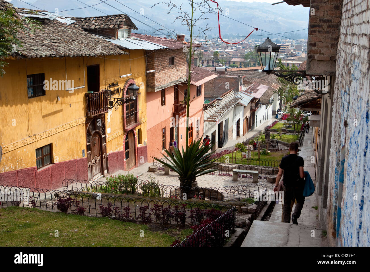 Peru, Cajamarca, Streetview. Stockfoto