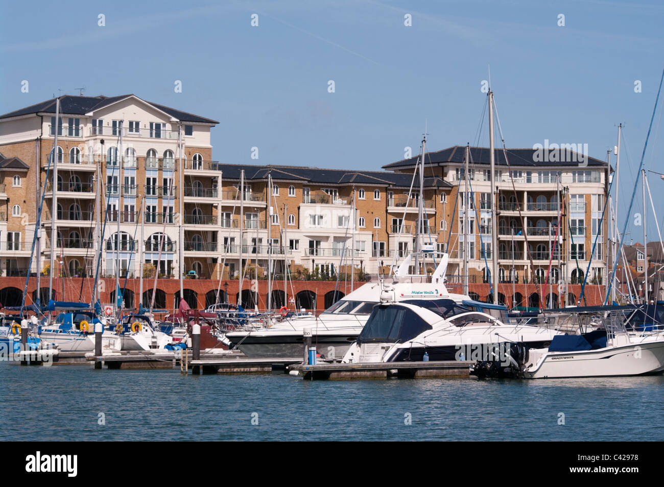 Sovereign Harbour Marina Eastbourne East Sussex England Stockfoto