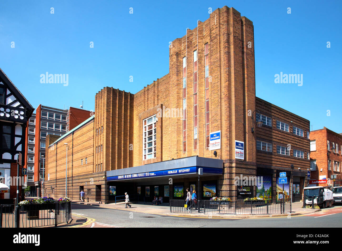 Die ehemalige und für Verkauf-Odeon-Kino in Northgate Street Chester Cheshire UK Stockfoto