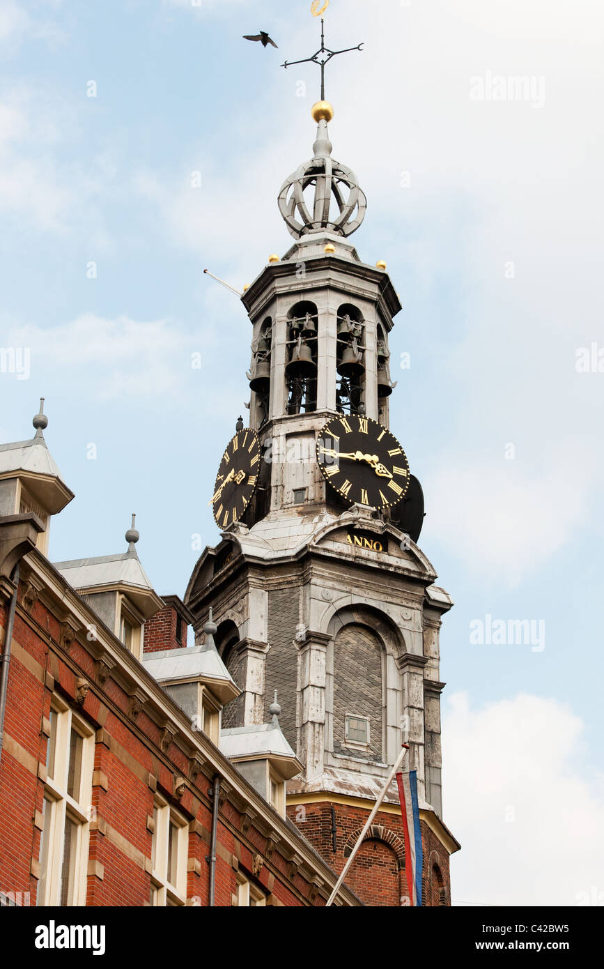 Munt-Turm in Amsterdam Stockfoto