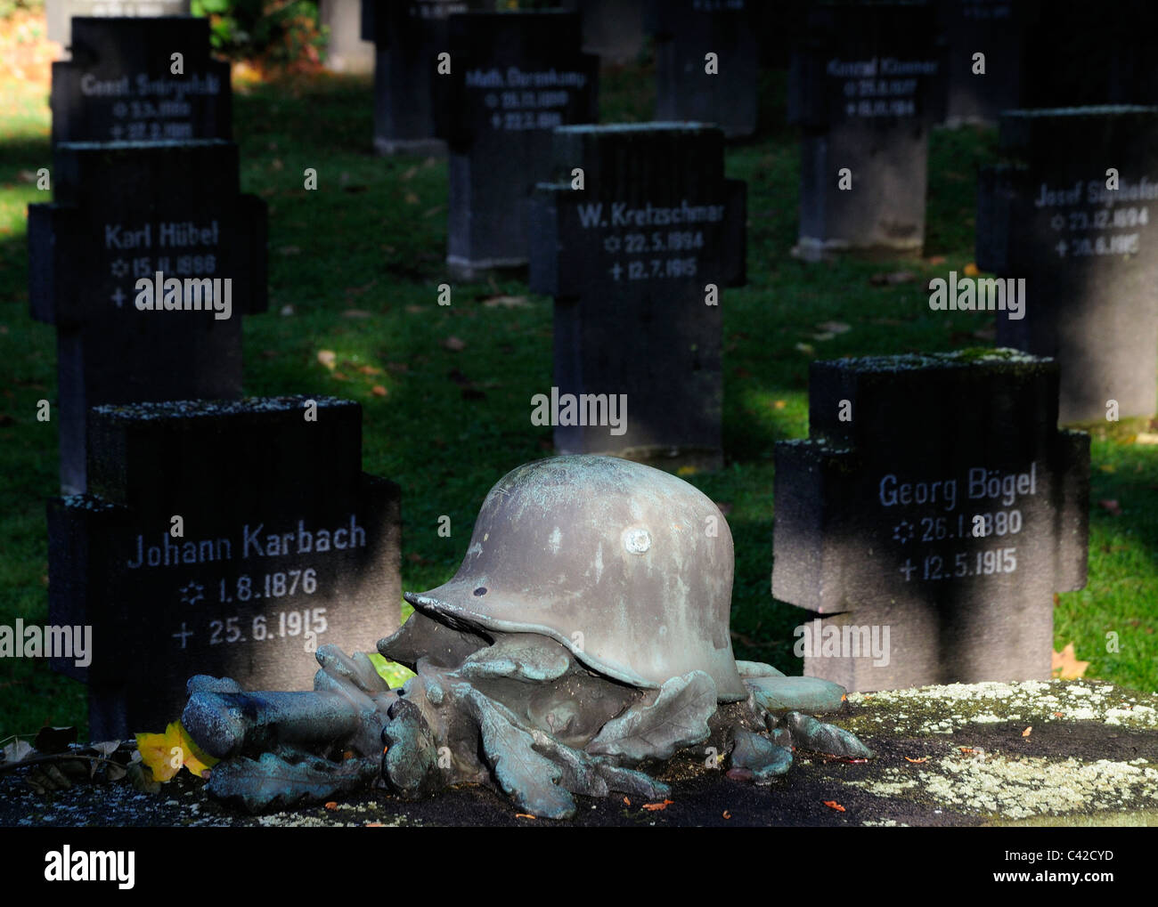 Deutscher Soldatenfriedhof aus dem ersten Weltkrieg, Bad Godesberg, Rheinland Stockfoto