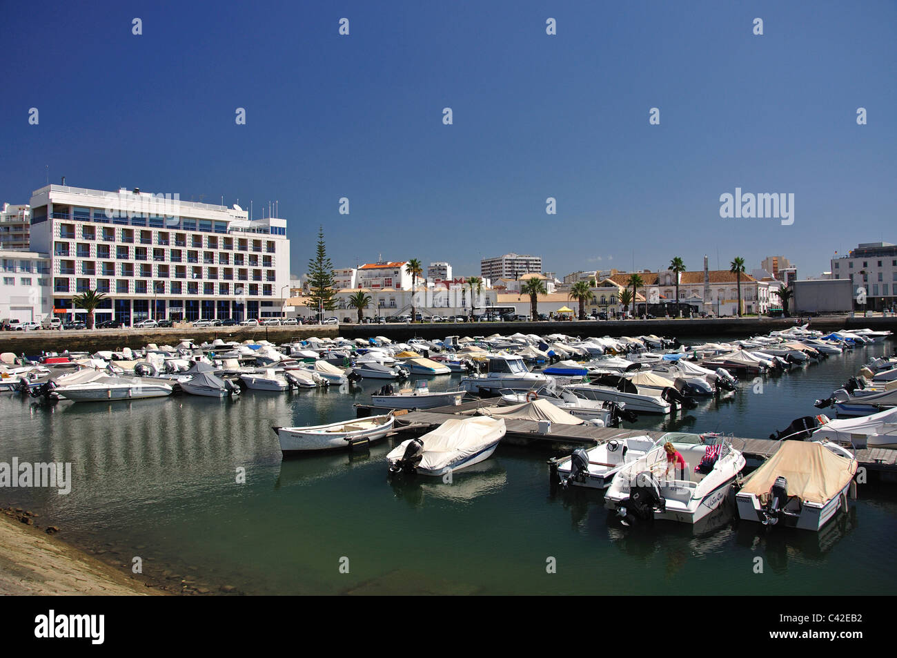 Faro Marina, Altstadt, Faro, Region Distrikt Faro, Algarve, Portugal Stockfoto