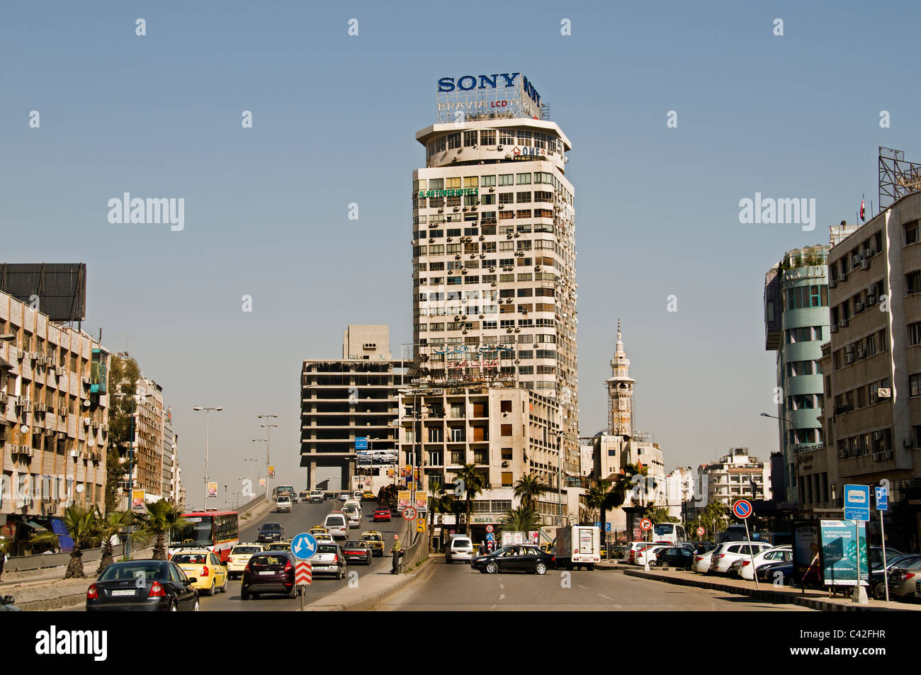 Moderne Stadt zentrale Damaskus Syrien Stockfoto