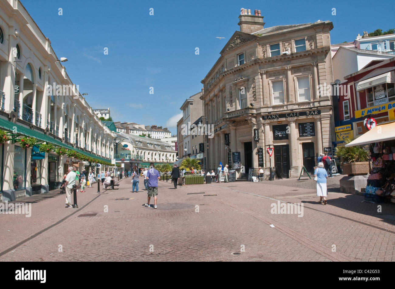 Street Torquay Town Centre, Torquay, Devon, England Stockfoto