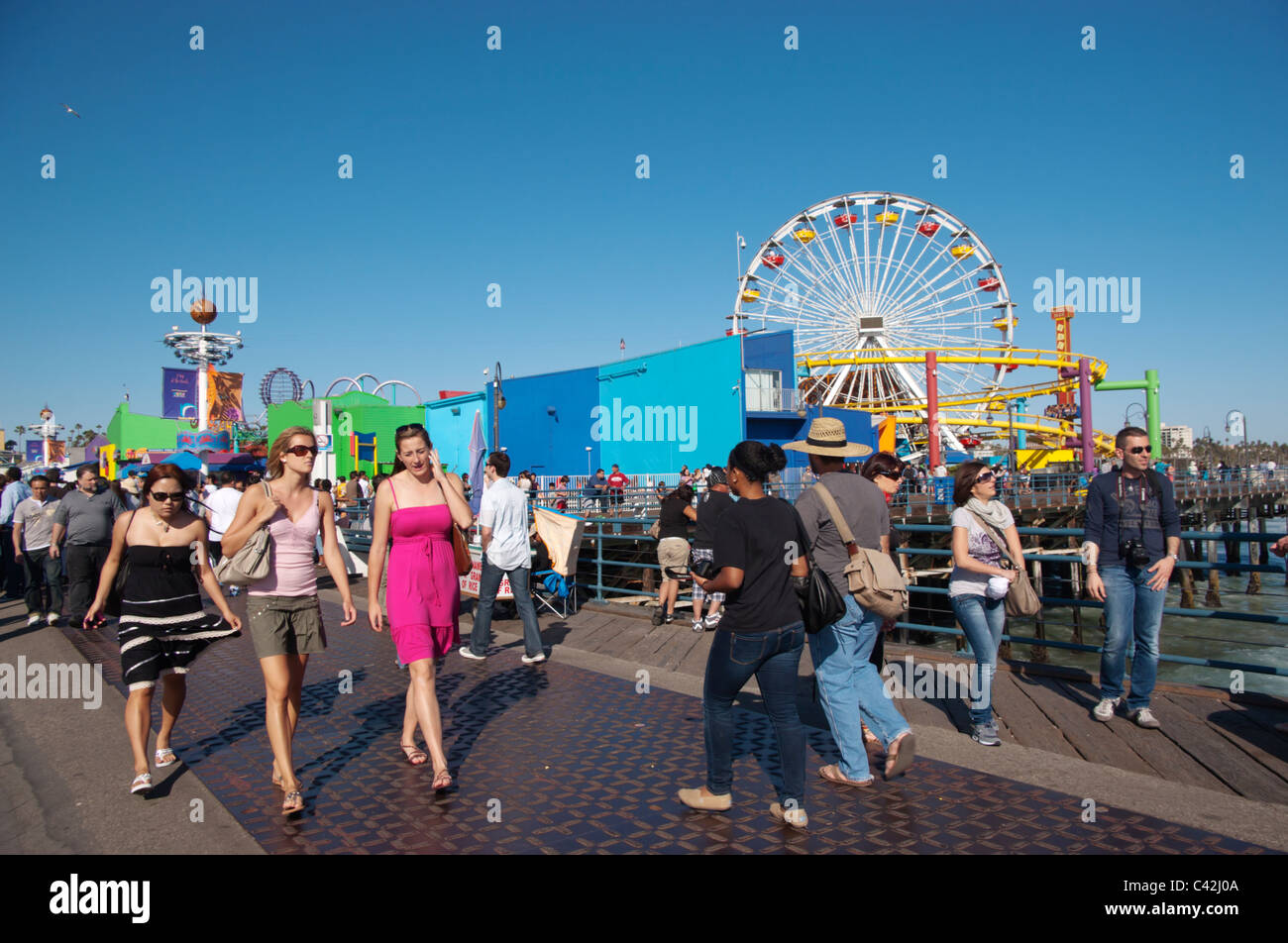 Santa Monica Pier, Kalifornien Stockfoto