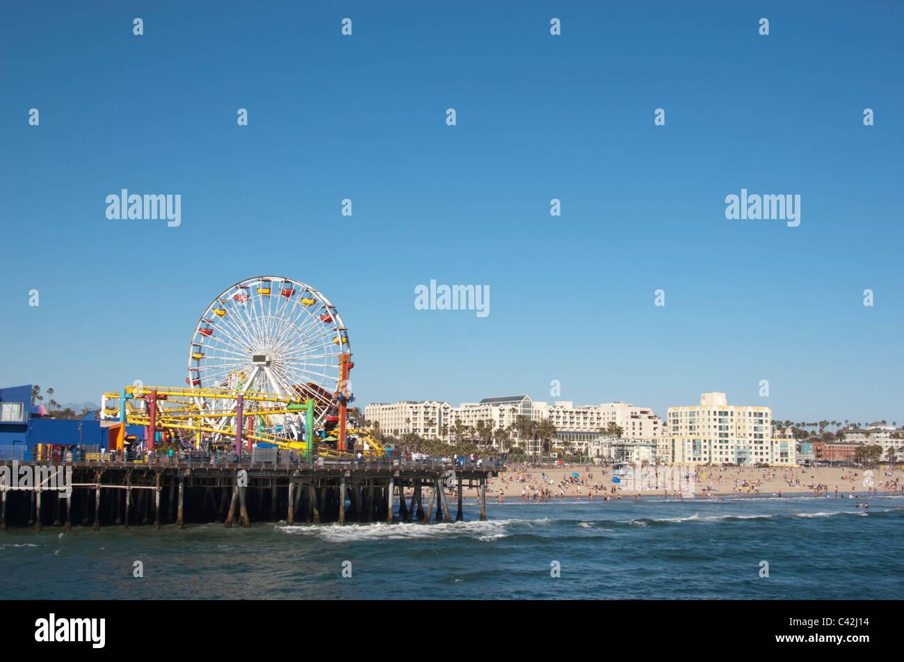 Santa Monica, Kalifornien. Pacific Park Freizeitpark auf dem Santa Monica Pier, Santa Monica, Kalifornien, USA Stockfoto