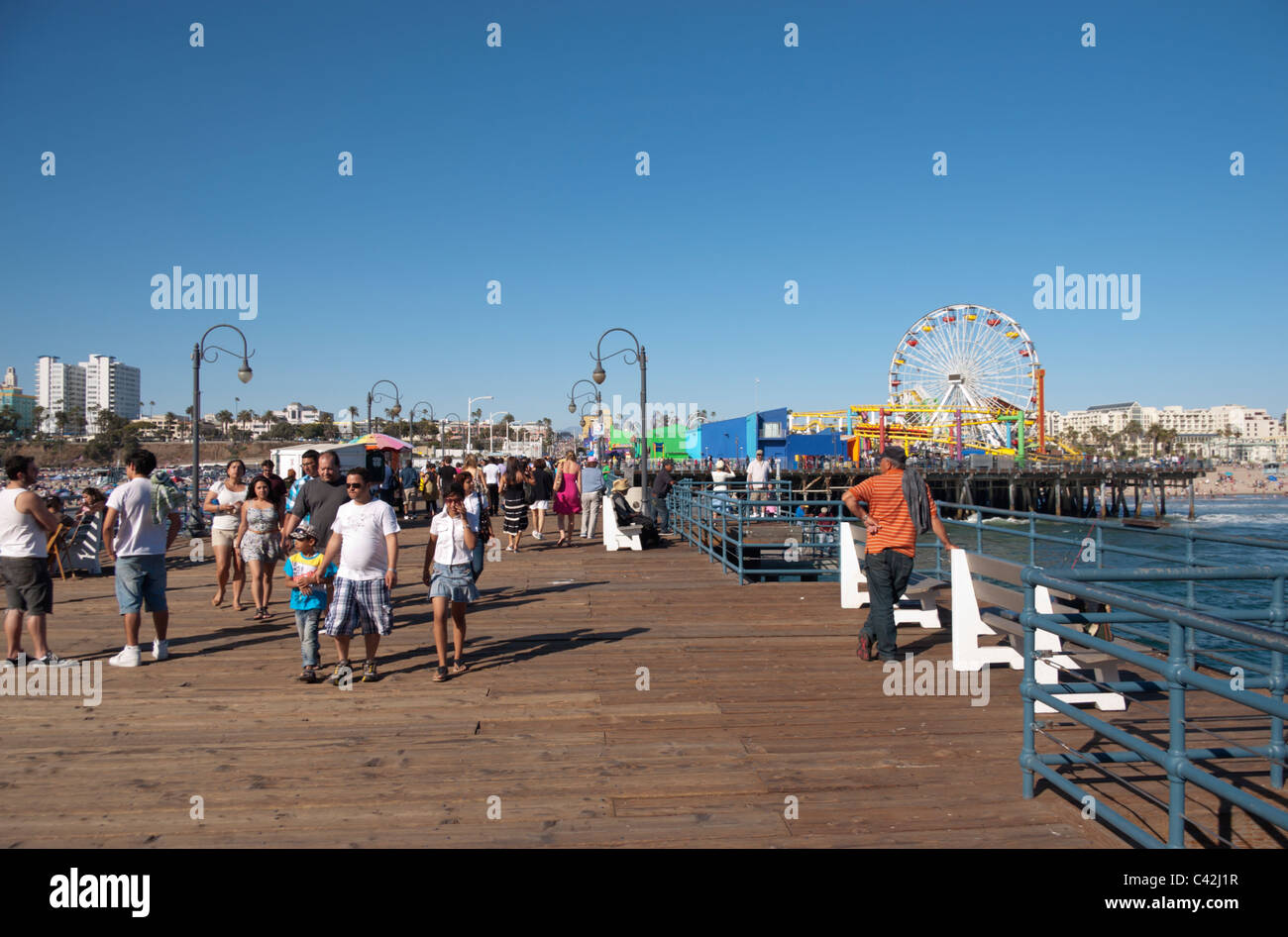 Santa Monica Pier, Kalifornien Stockfoto