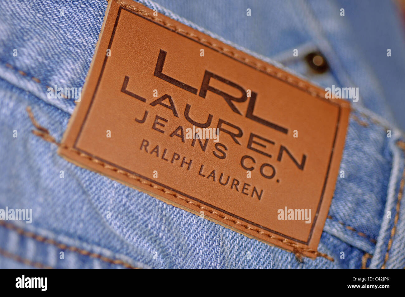 Jeans-Label, Designer-Marke Stockfoto