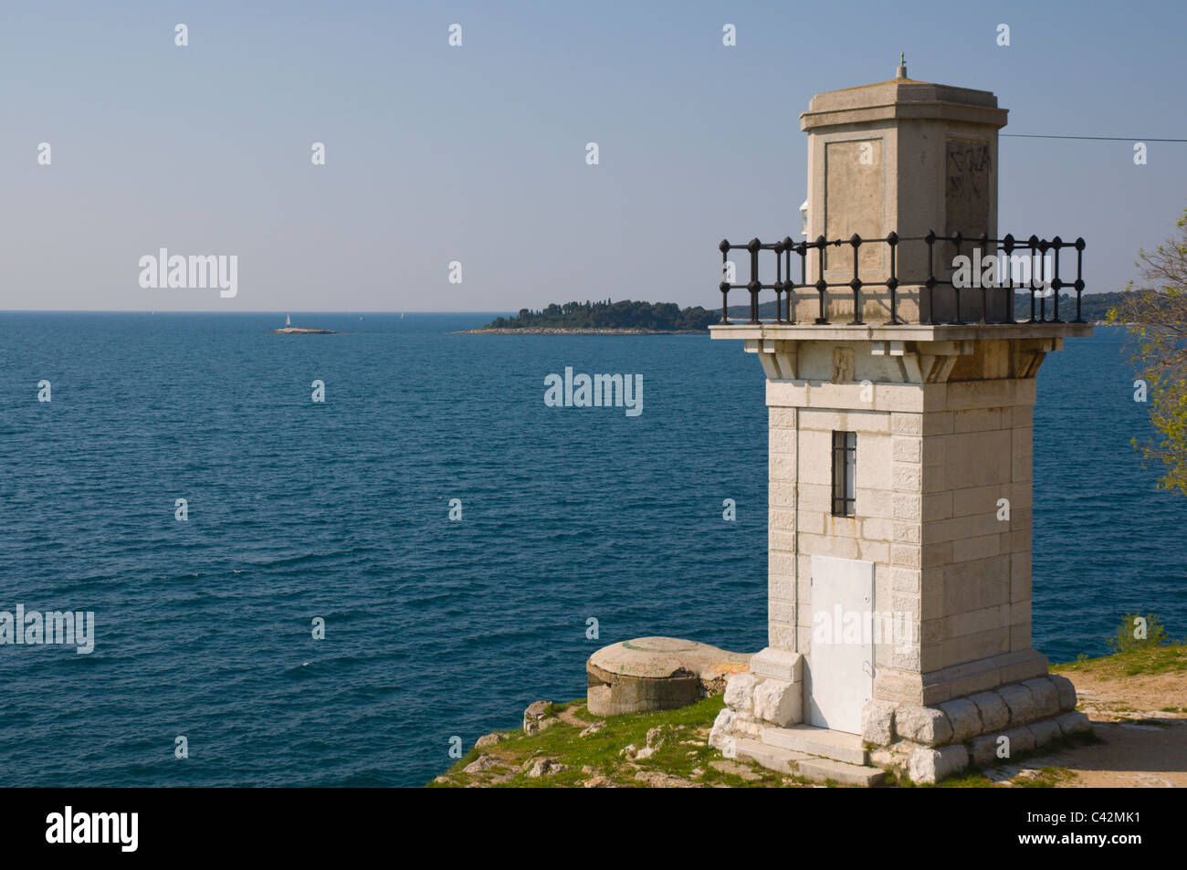 Wachturm von Adria Rovinj Istrien Kroatien Europa Stockfoto