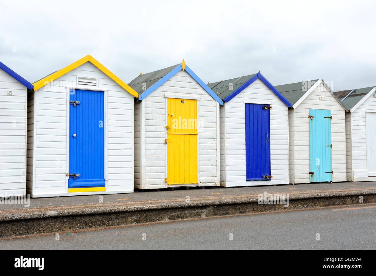 Strand Hütten Devon England uk Stockfoto