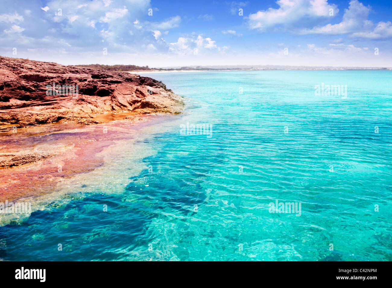 Formentera Illetes Insel tropischen türkisfarbenen Mittelmeer Stockfoto