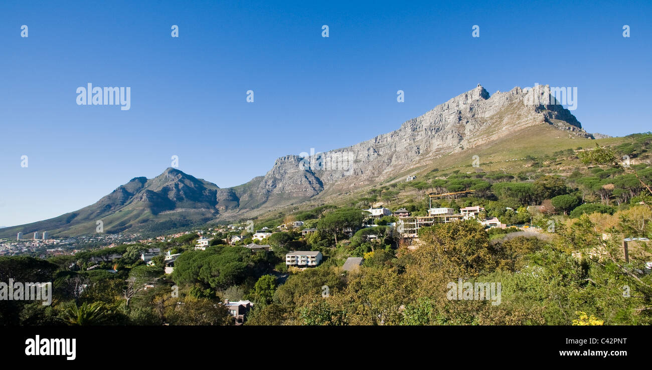 Table Mountain View aus Kloof Nek Road Kapstadt Südafrika Stockfoto