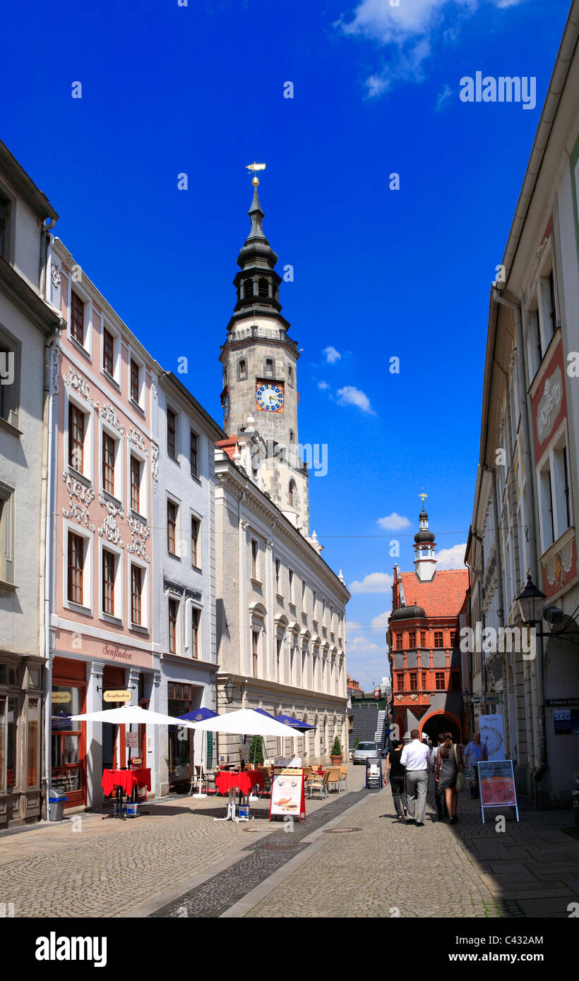 Brüderstrasse Altstadt City von Görlitz (Zgorzelec). Deutschland, Europa, Sachsen Stockfoto