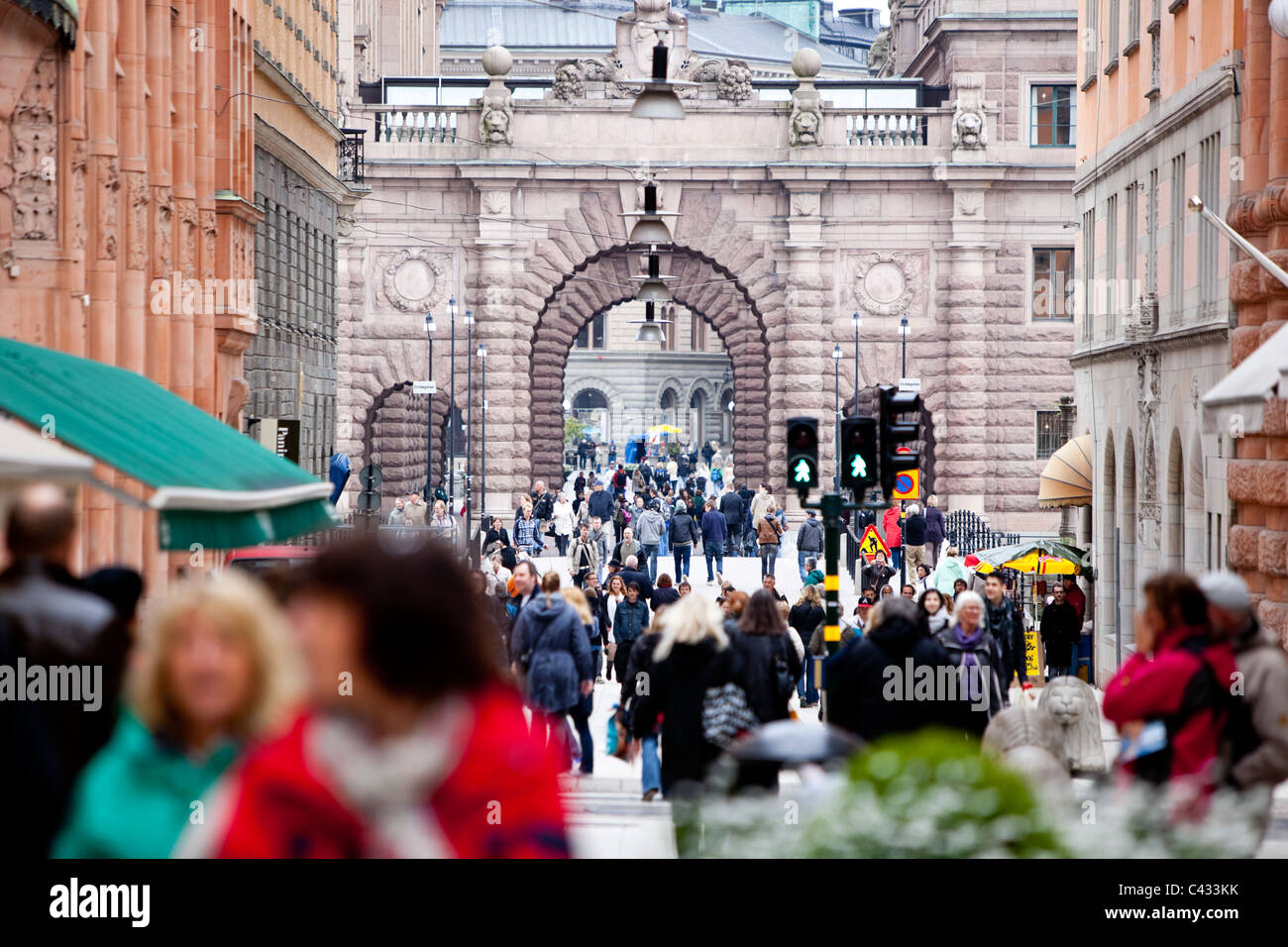 Straßenszene aus Stockholm, Schweden Stockfoto