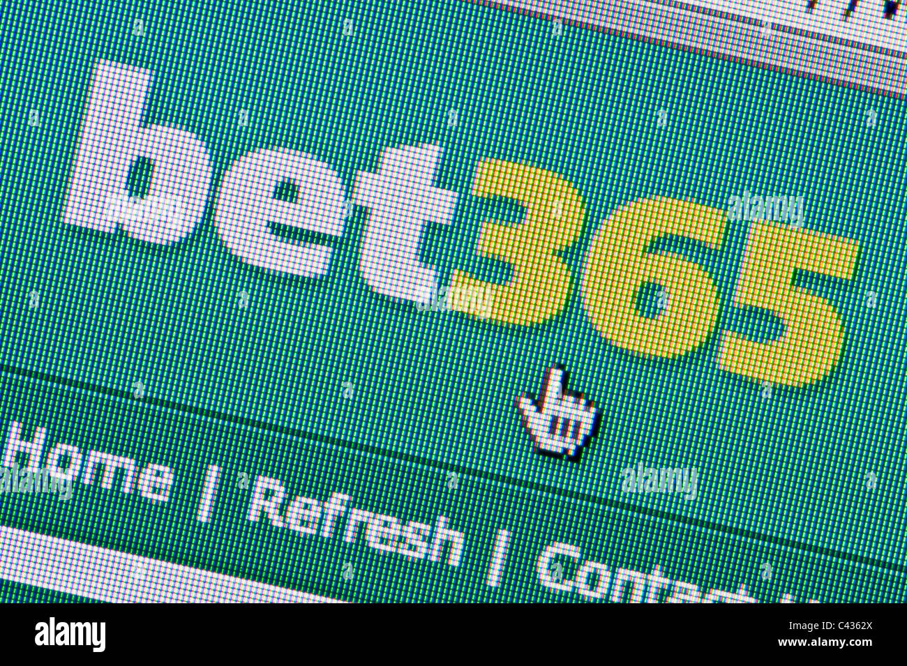 Nahaufnahme von Bet365-Logo auf ihrer Website gesehen. (Nur zur redaktionellen Verwendung: print, TV, e-Book und redaktionelle Webseite). Stockfoto