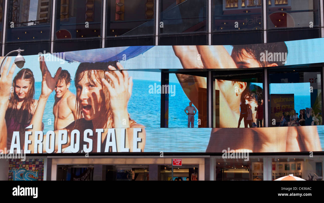 advertisement for Aeropostale clothing store, Times Square, Manhattan, New York City Stockfoto