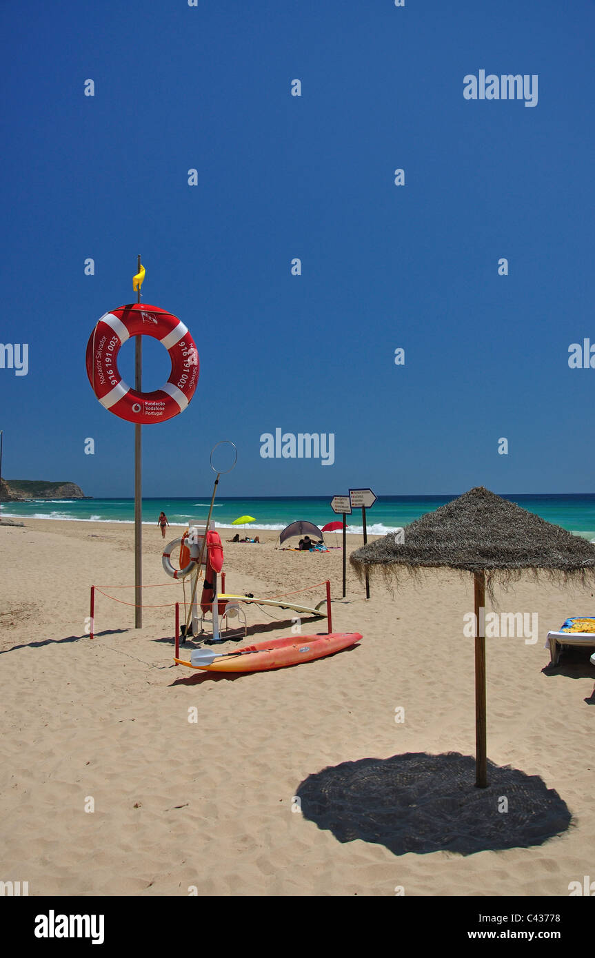 Praia de Salema, Salema, Algarve, Portugal Stockfoto