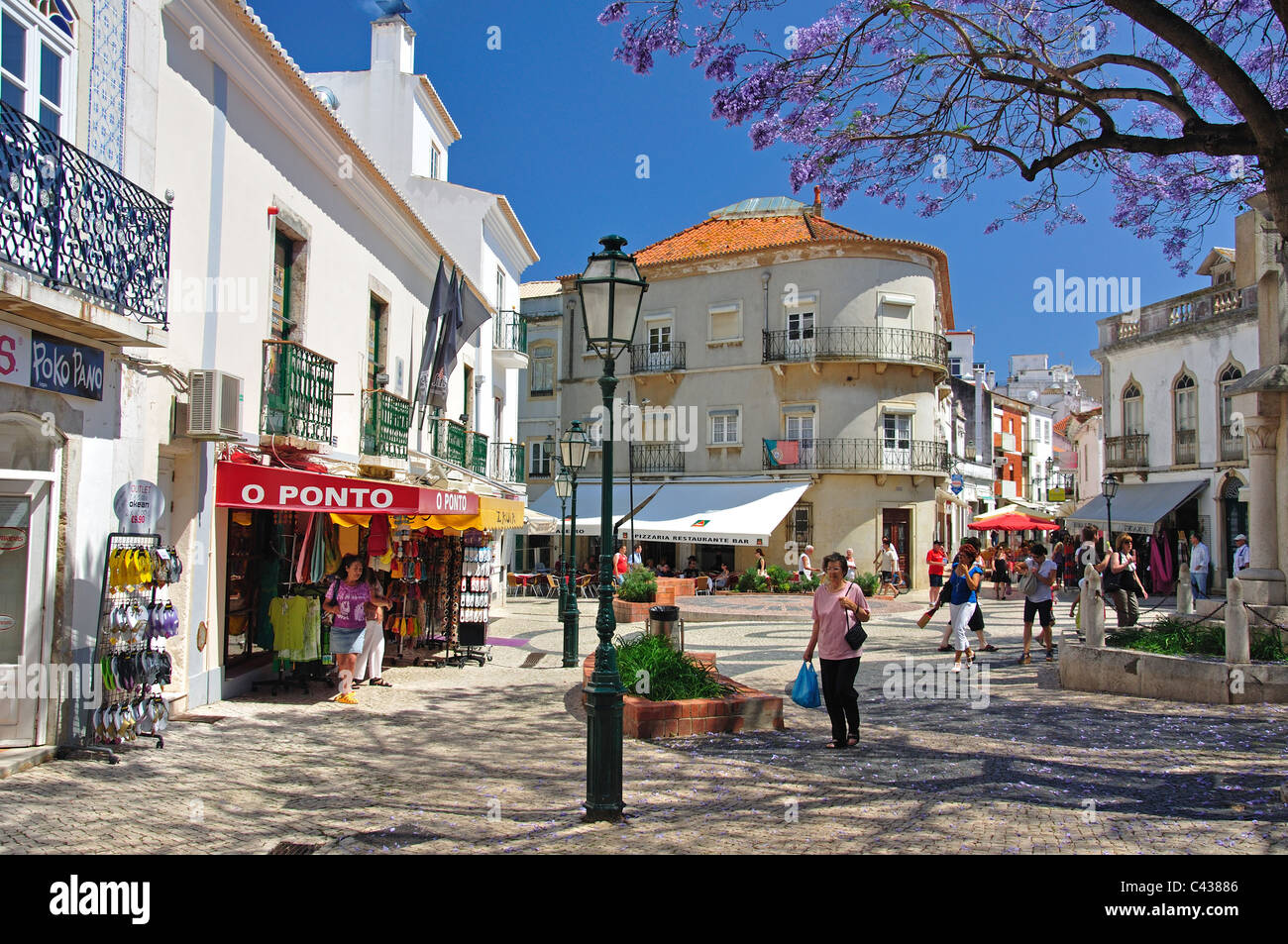 Praça Luis de Camoes, Lagos, Lagos Gemeinde, Region Distrikt Faro, Algarve, Portugal Stockfoto