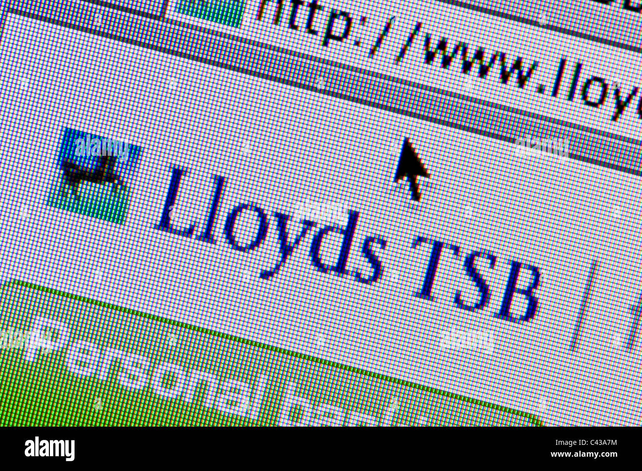 Nahaufnahme von der Lloyds TSB-Logo auf ihrer Website gesehen. (Nur zur redaktionellen Verwendung: print, TV, e-Book und redaktionelle Webseite). Stockfoto