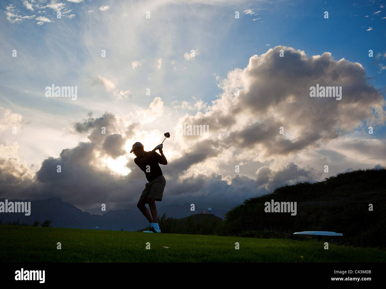 Präsident Barack Obama spielt Golf auf dem Kaneohe Klipper Marine Golf Course in Oahu, Hawaii, 26. Dezember 2010. ( Stockfoto