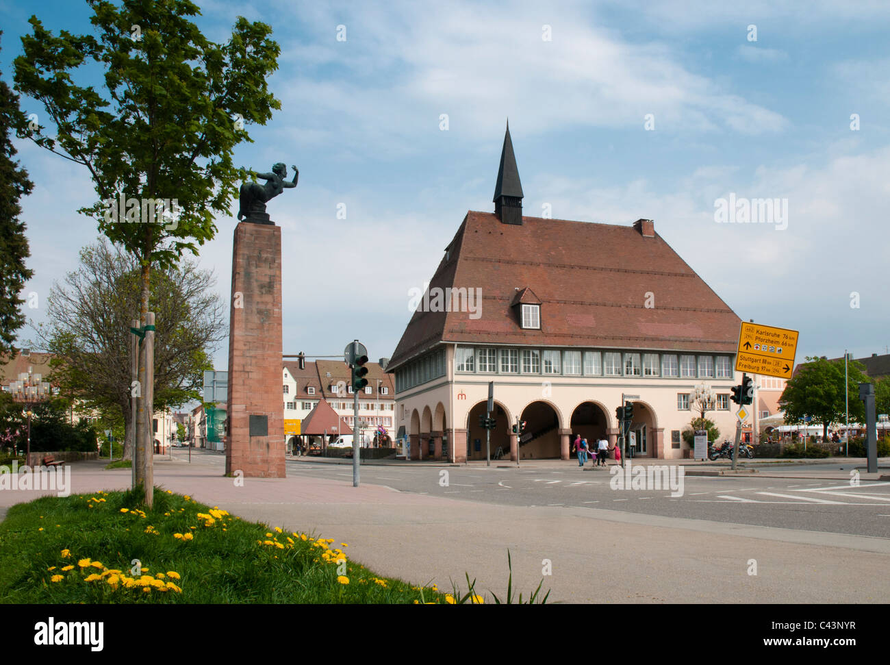 Marktplatz mit Rathaus, Freudenstadt, Schwarzwald, Baden-Württemberg, Deutschland, Europa Stockfoto