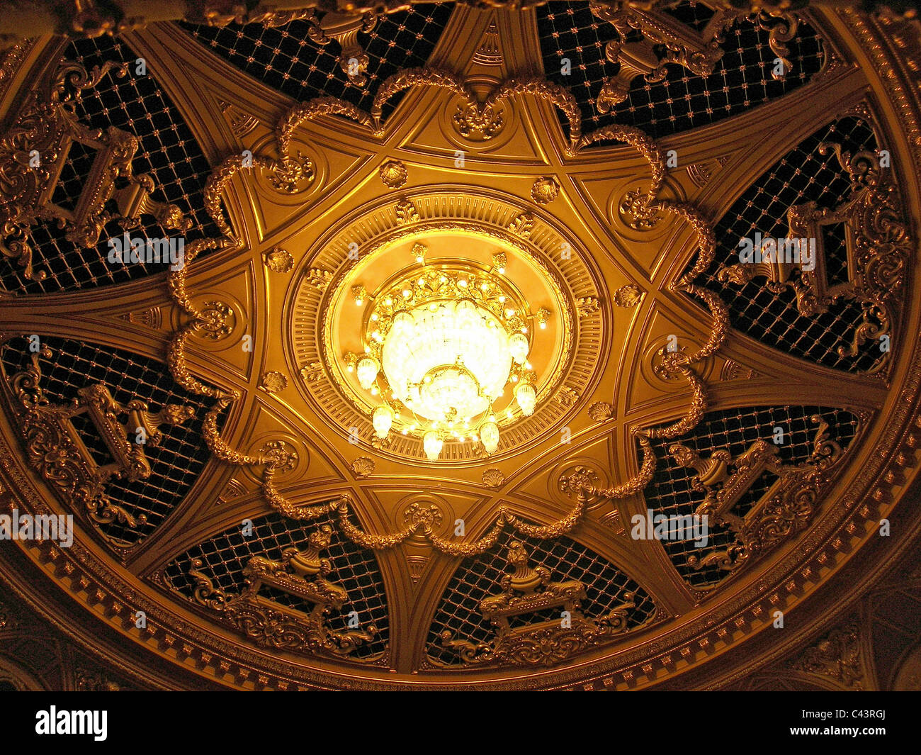 Kiew, Ukraine, Russland, Abdeckung, Kerze, Lampe, Detail, Oper, Opernhaus Stockfoto
