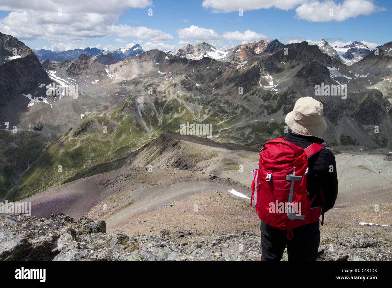 Alpen, Berg, Bergstation, Engadin, Graubünden, Graubünden, Piz Nair, Schweiz, Europa, St. Moritz Stockfoto