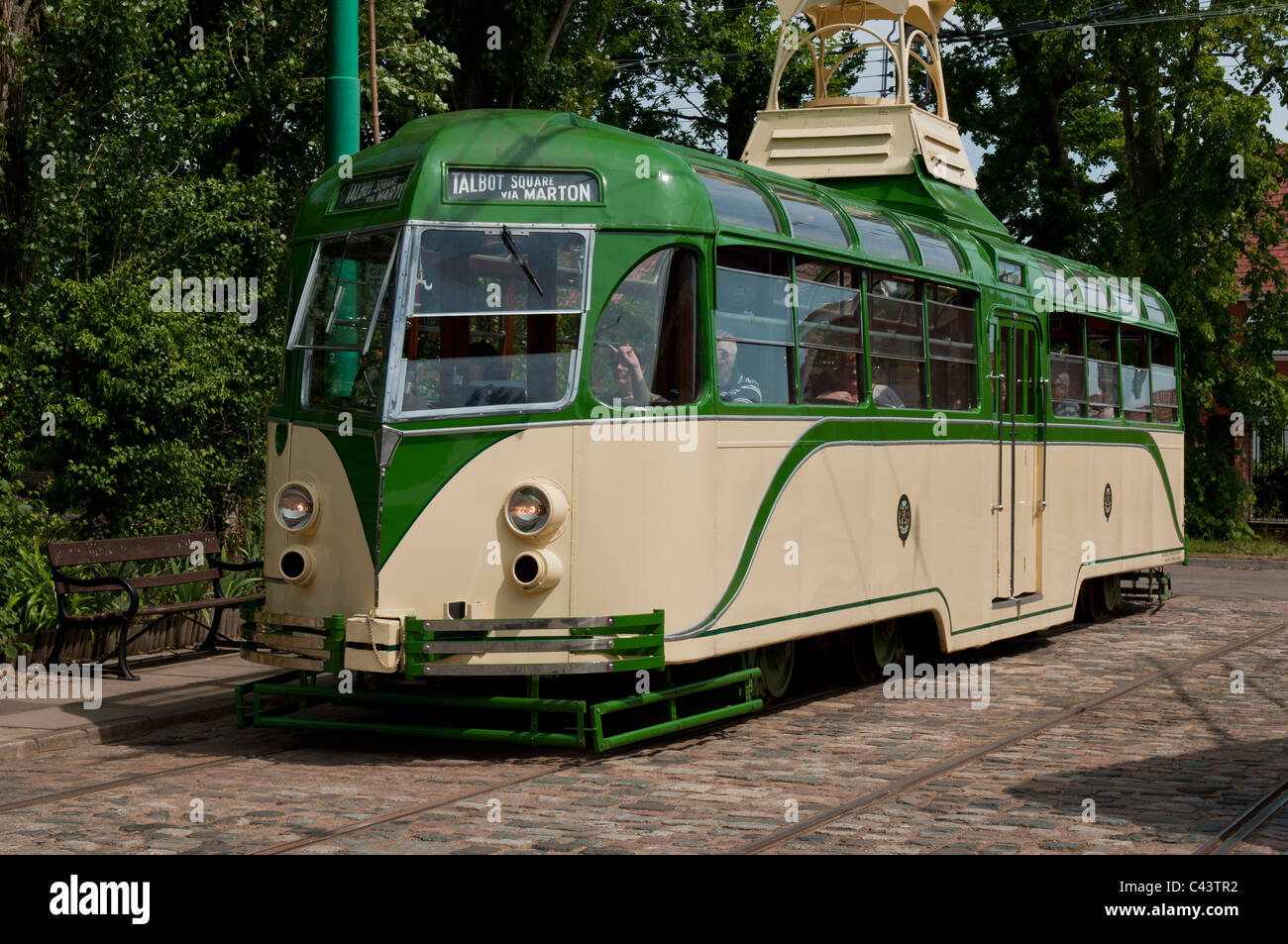 Viktorianische Straßenbahn in East Anglia Transport Museum Suffolk England UK Vintage transport Stockfoto