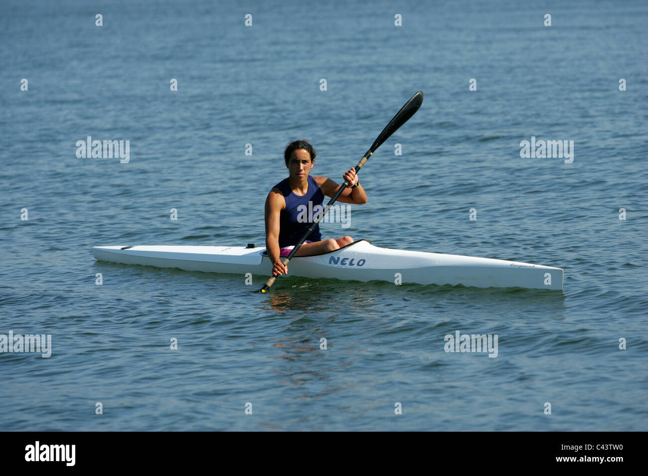 Portugiesische Sprint Kanufahrer und olympischer Athlet Beatriz Gomes Stockfoto