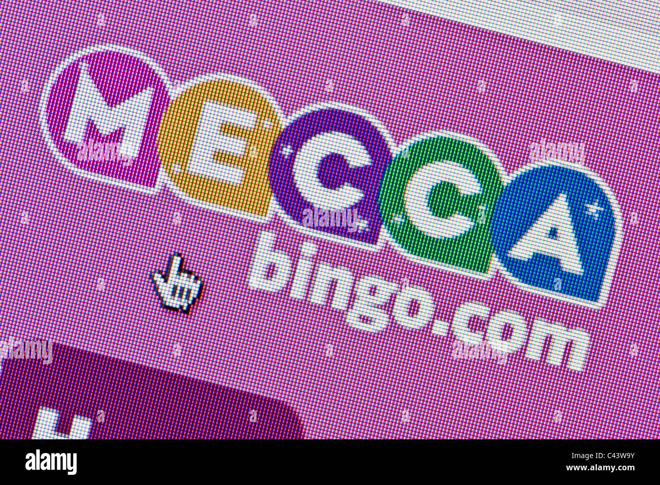 Nahaufnahme von Mecca Bingo Logo, wie auf ihrer Website zu sehen. (Nur zur redaktionellen Verwendung: print, TV, e-Book und redaktionelle Webseite). Stockfoto