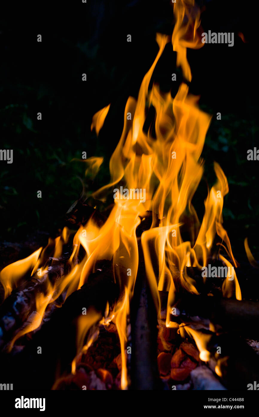 Ein Lagerfeuer Stockfoto