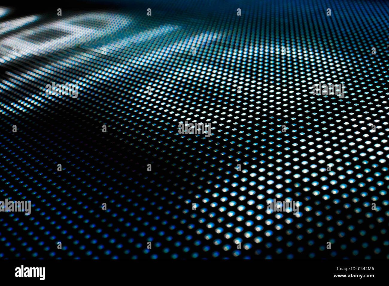 Close-up, full Frame des Textes auf eine LED-Anzeige Stockfoto