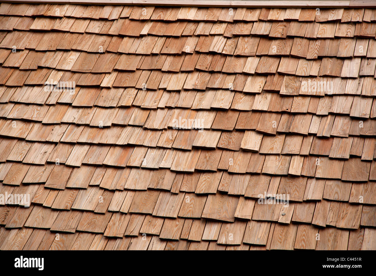 Detail von einem Holzdach Stockfoto
