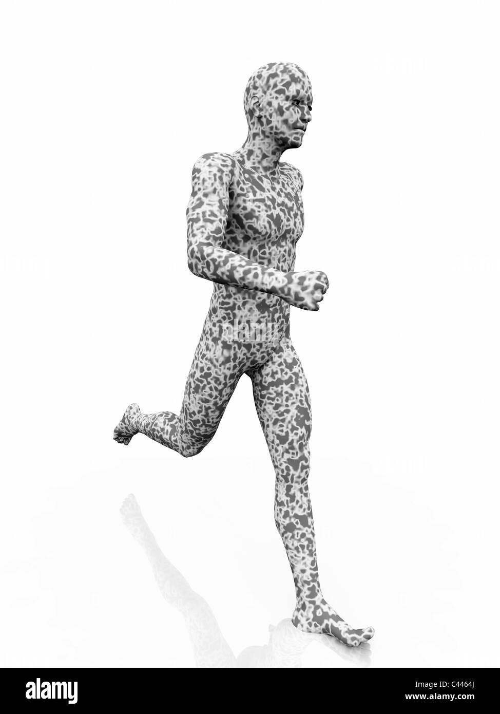 Menschlichen Erwachsenen laufen, Fit, einen gesunden Lebensstil aufrecht zu halten. Für Arbeit, Spaß, Erholung, konkurrierend ausgeführt. Stockfoto