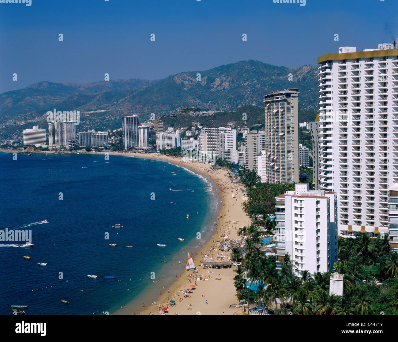 Acapulco, Strand, Stadt, Holiday, Icacos, Wahrzeichen, Mexiko, Skyline, Tourismus, Reisen, Urlaub, Stockfoto