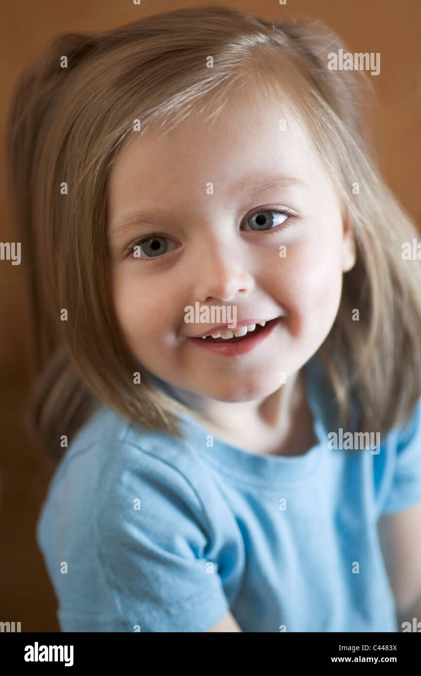 Ein lächelndes Kind, portrait Stockfoto