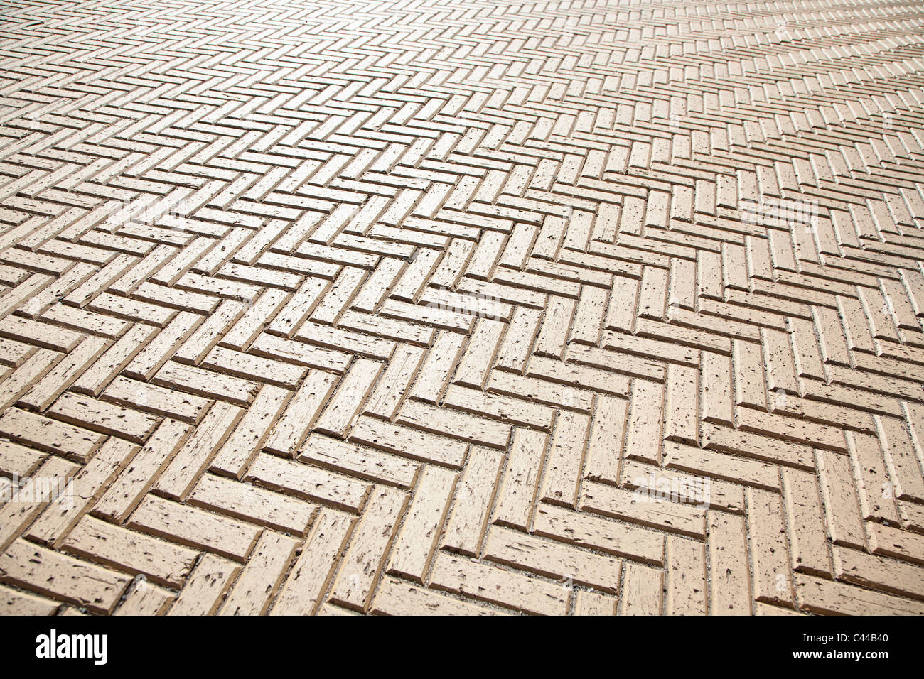 Fliesenboden in einem Zick-Zack-Muster, full-frame Stockfoto