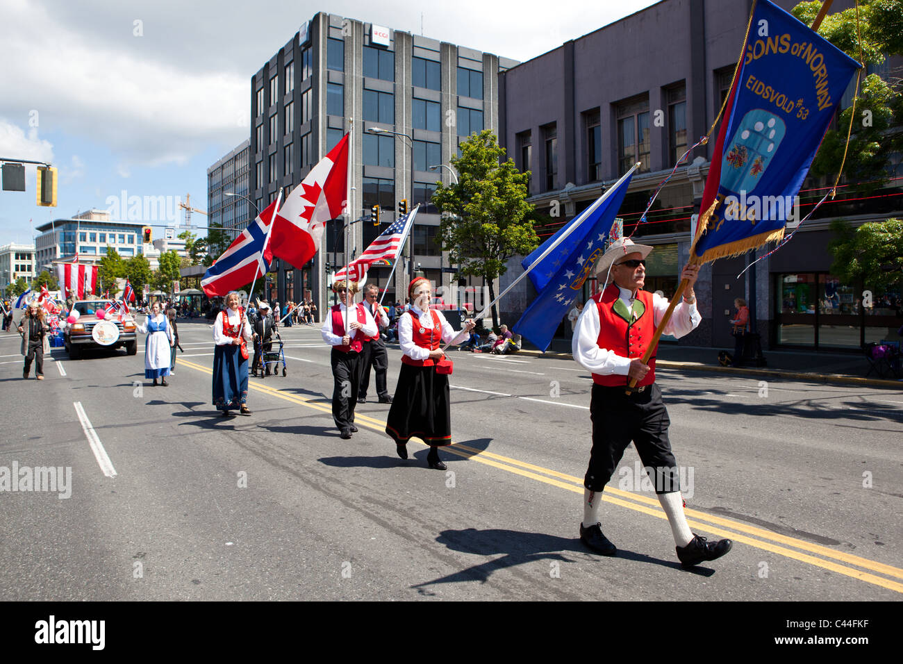 Victoria Day-Parade in Victoria, BC, Mai 2011. Stockfoto