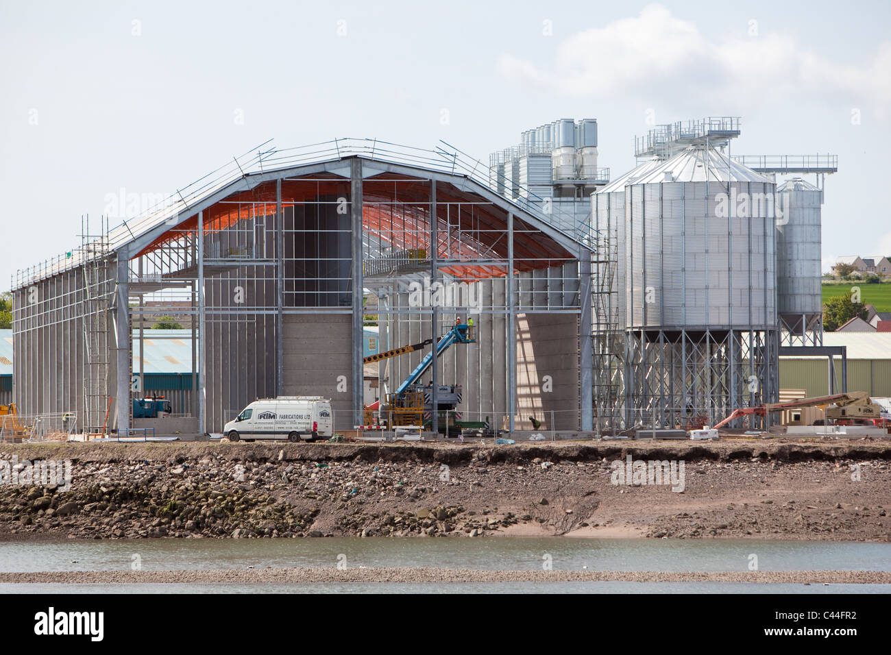 Getreidesilos gebaut Montrose Hafen Scotland UK Stockfoto