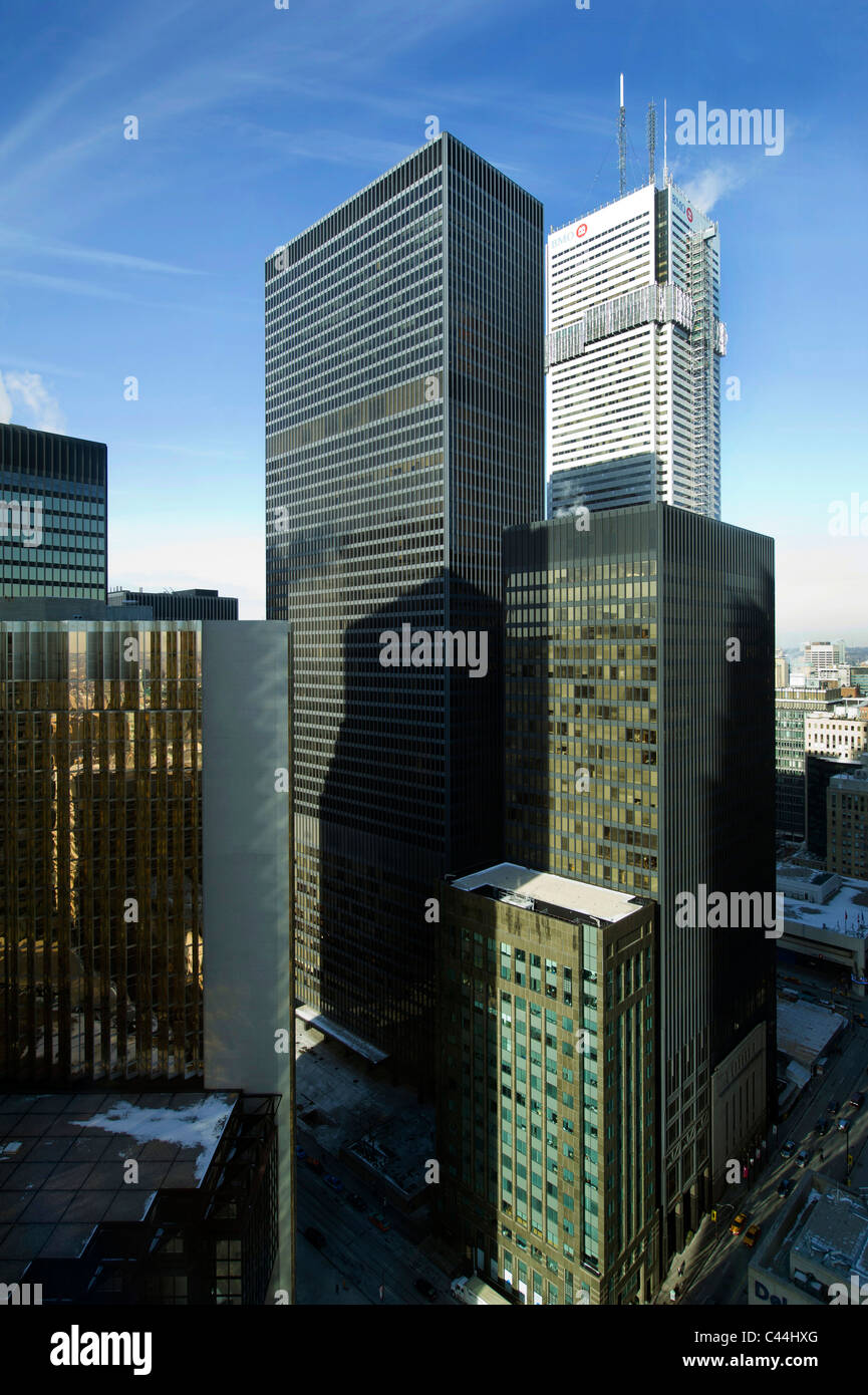 Toronto in der Innenstadt. Bay Street Bankenviertel. Stockfoto