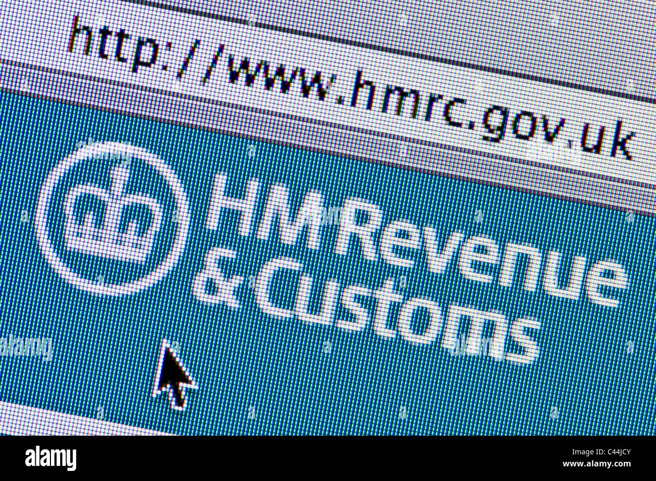 Nahaufnahme von der HMRC-Logo, wie auf ihrer Website zu sehen. (Nur zur redaktionellen Verwendung: print, TV, e-Book und redaktionelle Webseite). Stockfoto