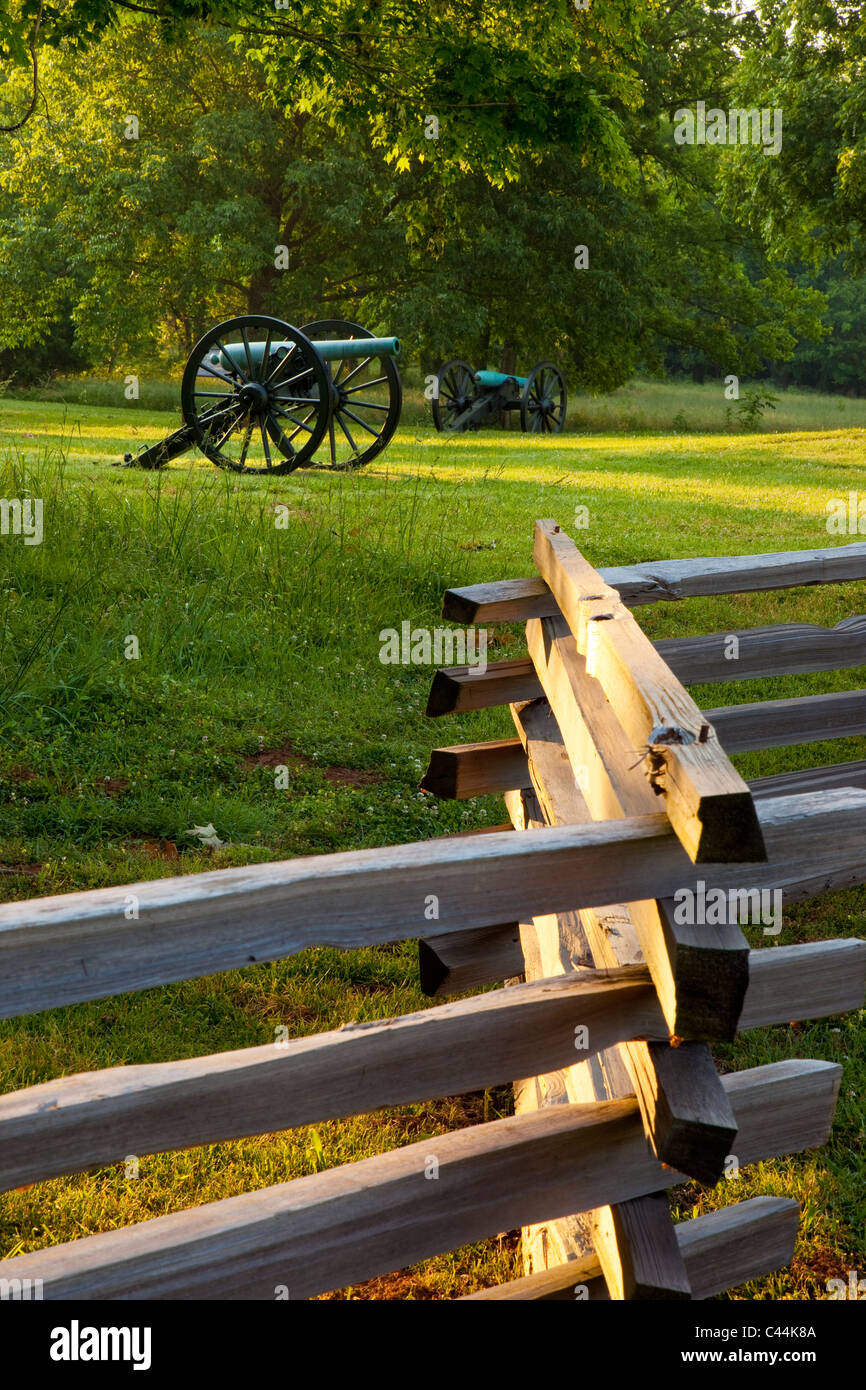 Kanone am Stones River National Battlefield in der Nähe von Murfreesboro Tennessee USA Stockfoto