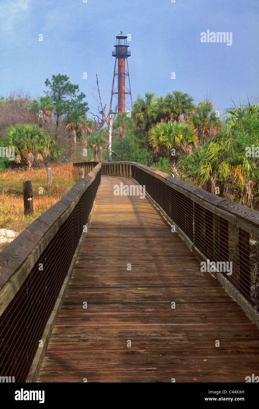 Anclote Schlüssel Leuchtturm im Pinellas County, Florida Stockfoto