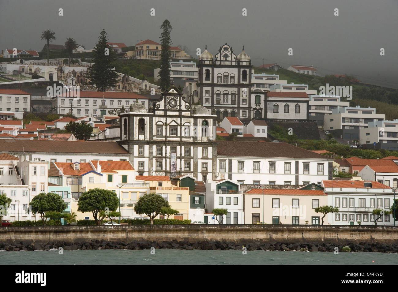 Historische Kirchen, Horta, Insel Faial, Azoren Stockfoto