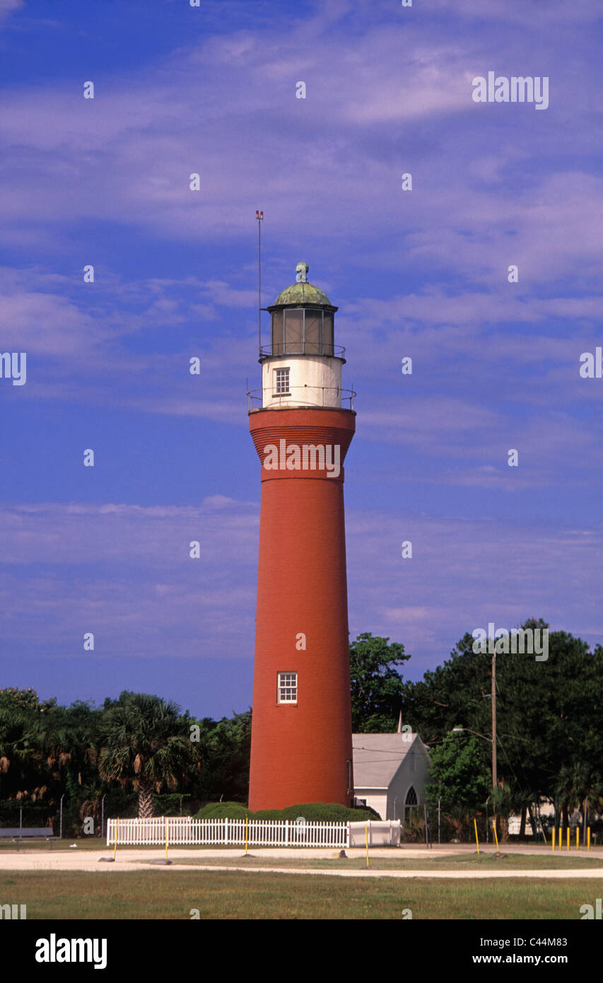 St. Johns River Lighthouse an der Mayport Naval Station in Jacksonville, Florida Stockfoto